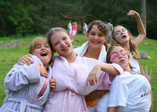 Summer camp Girls Dressed as Grannies