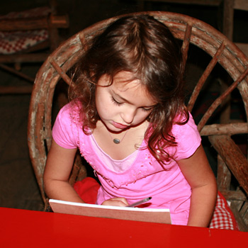 Writing Home Camp Kid