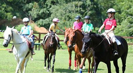Campers Riding Horses at Rockbrook
