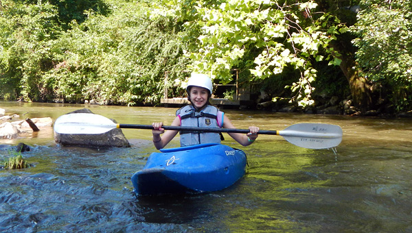 Summer Camp Girl Kayaking