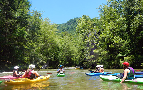 Green river NC kayaking group