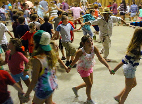 Summer Campers square dancing