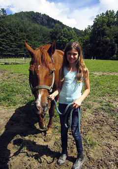 Girls horse camp