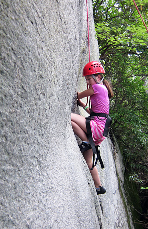 Rock Climbing camp kid