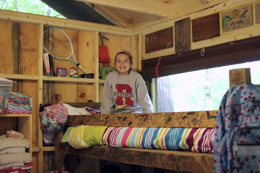 Camp bunk all set up