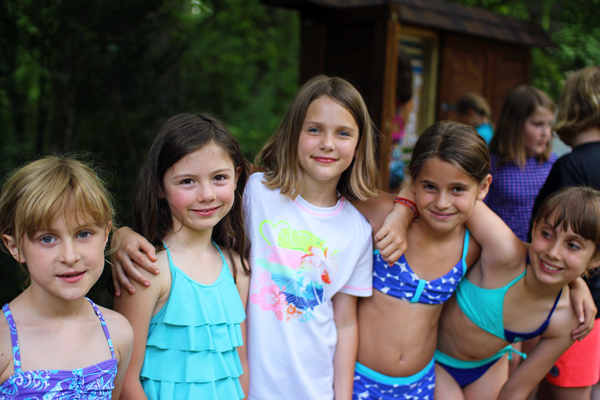 Camp Friends Ready to Swim