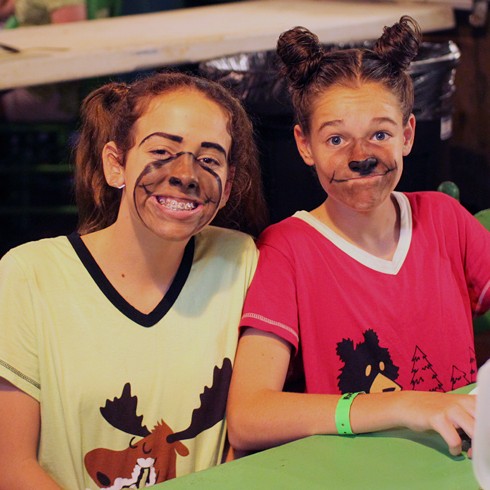 Girls dressed as animals