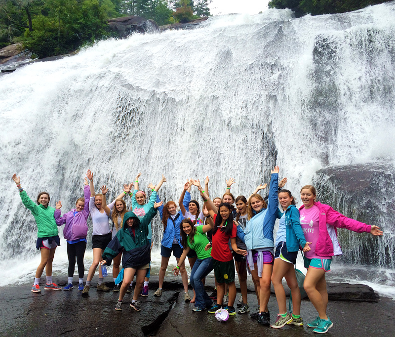 Teen Camp Girls at High Falls