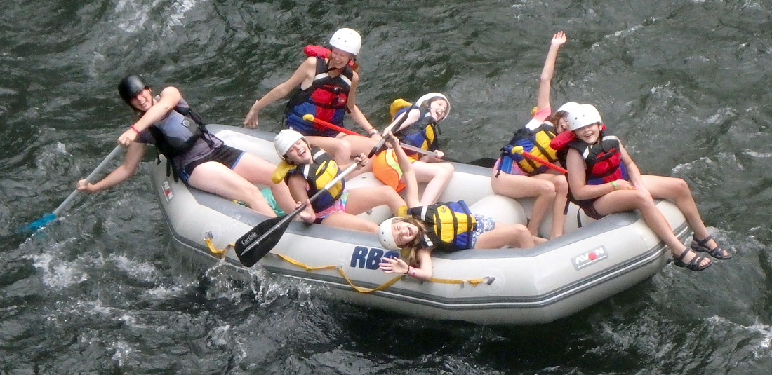 Silly Rafting Camp Girls