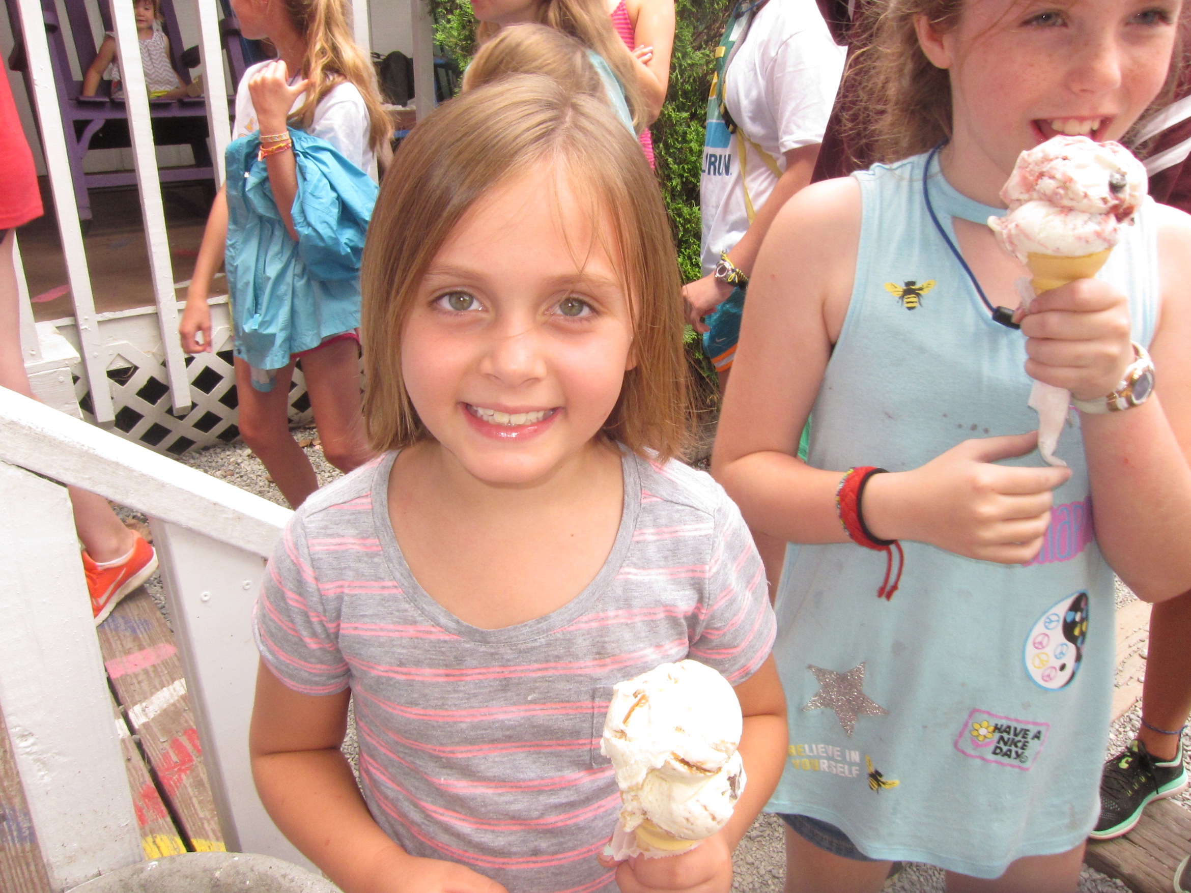 child with ice cream cone