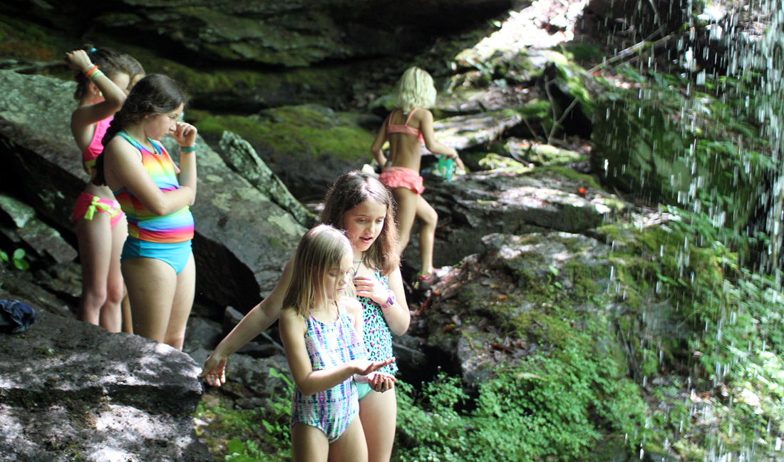 Camp Girls Waterfall