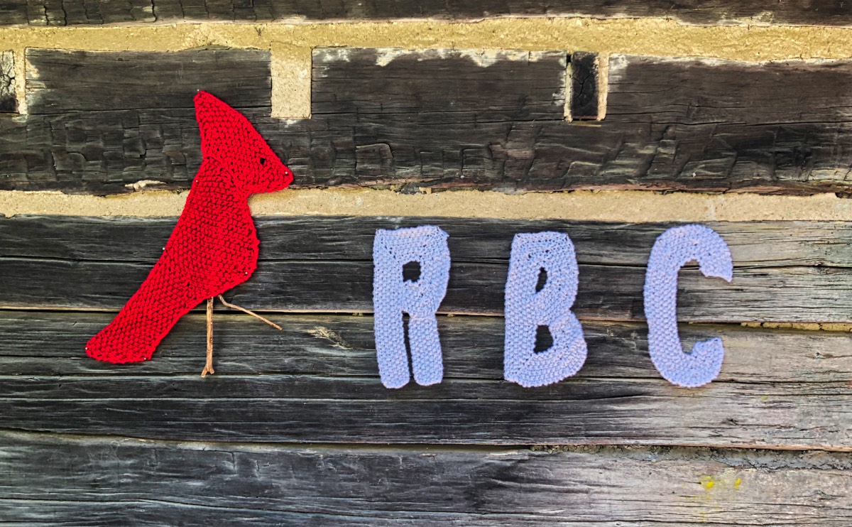 r b c letters knitted