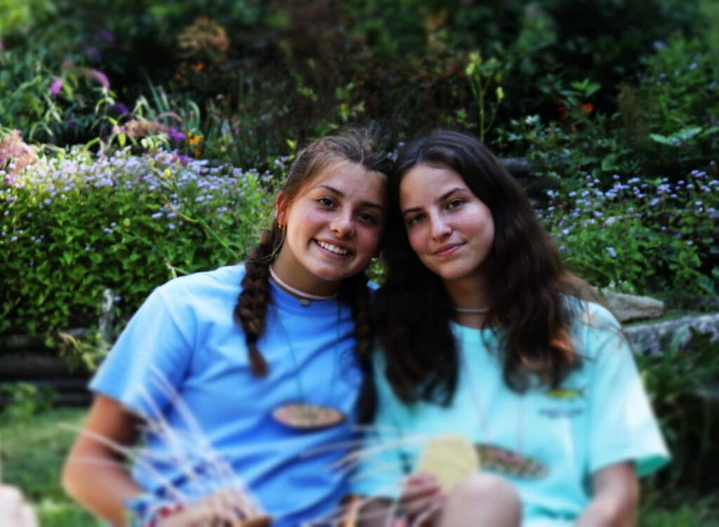 teen girl friends at camp