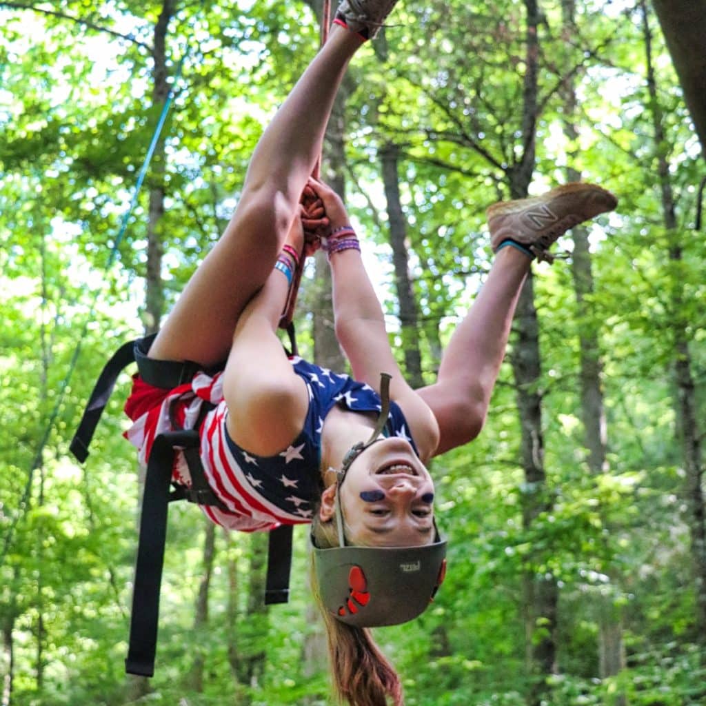 climbing rope girl