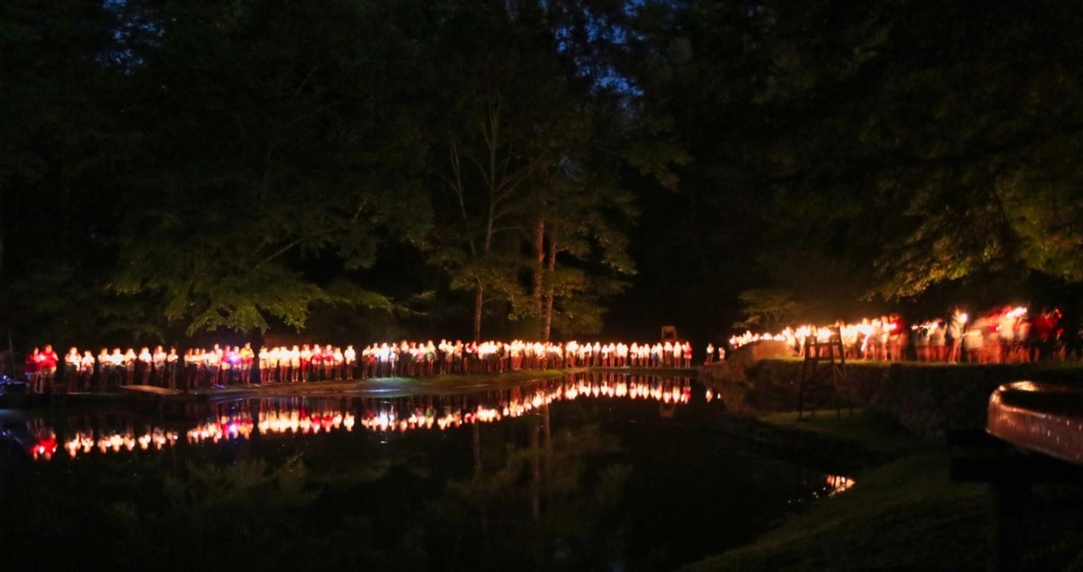 Candle lake procession