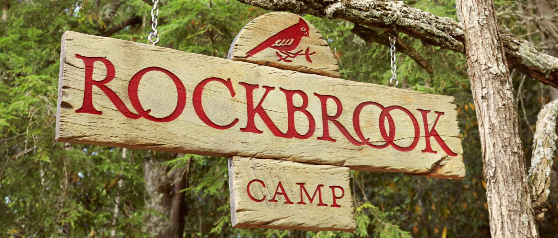 Camp Rockbrook Entrance Sign