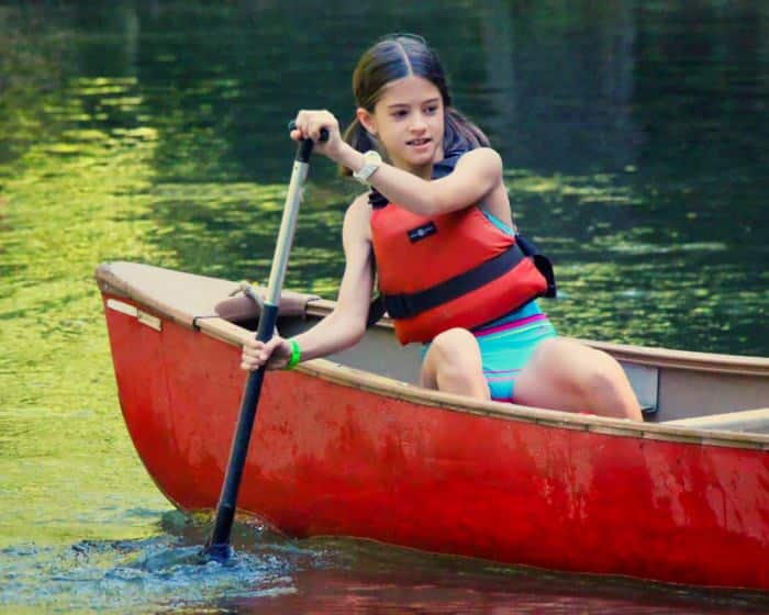 kid camp canoe paddle stroke