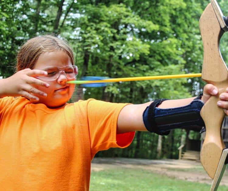 summer camp kid archery