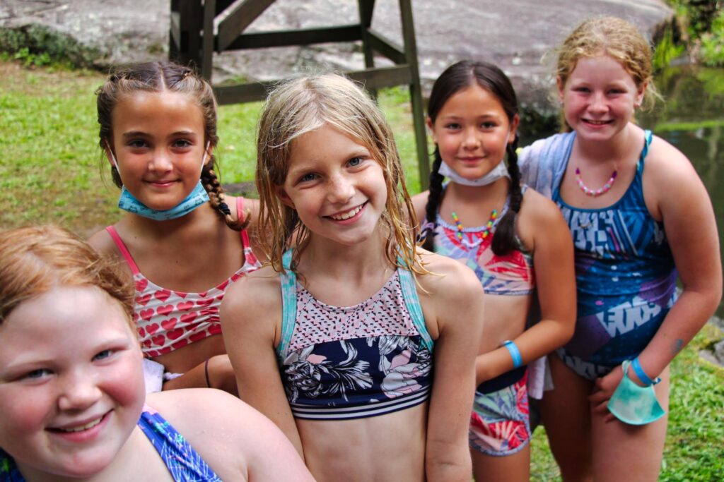 swimming camper girls
