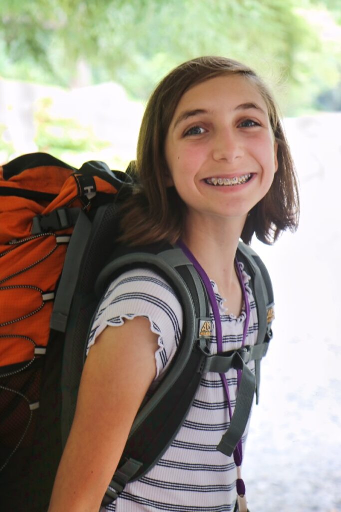 backpack summer camp girl