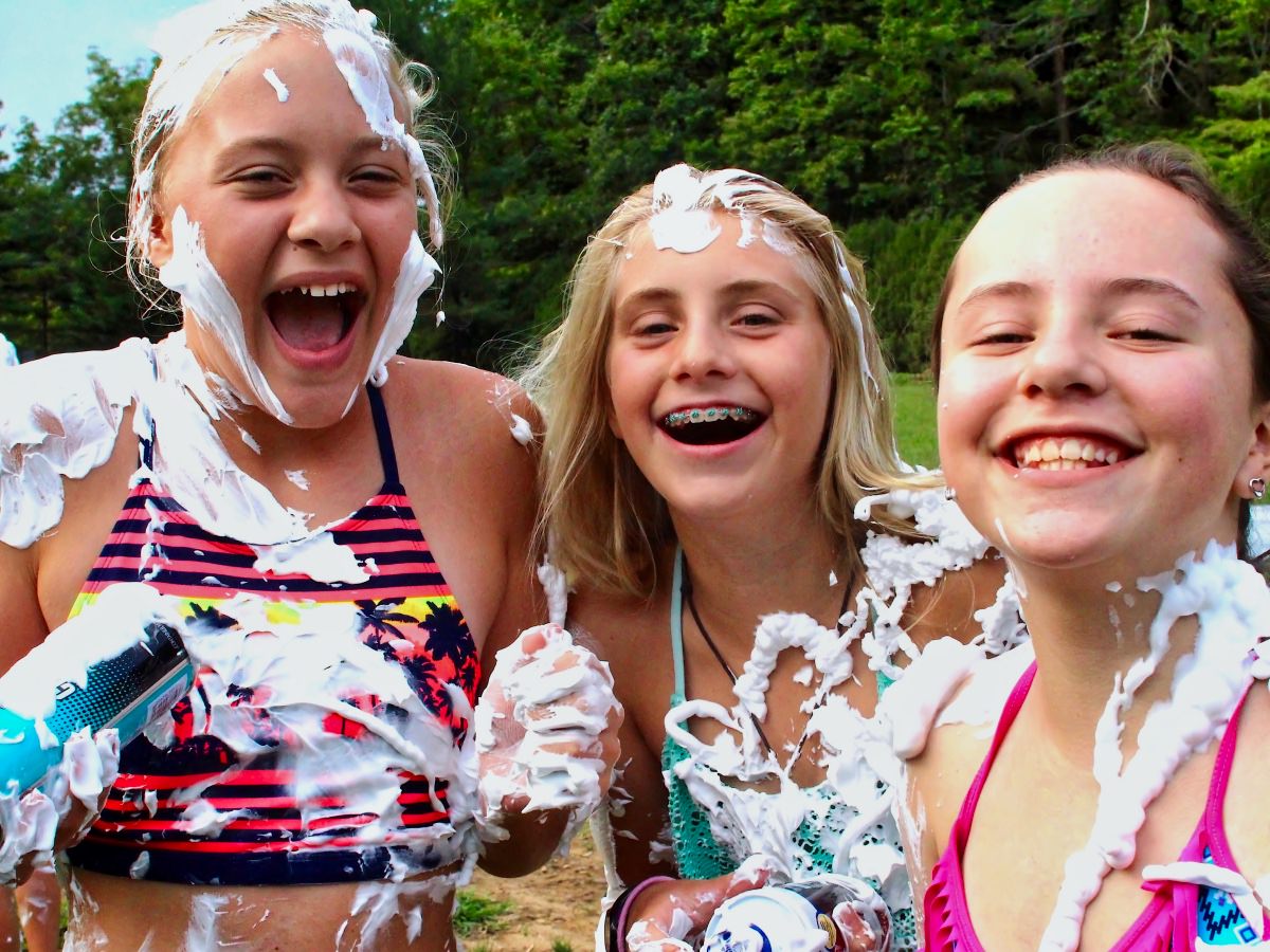 summer camp shaving cream fight
