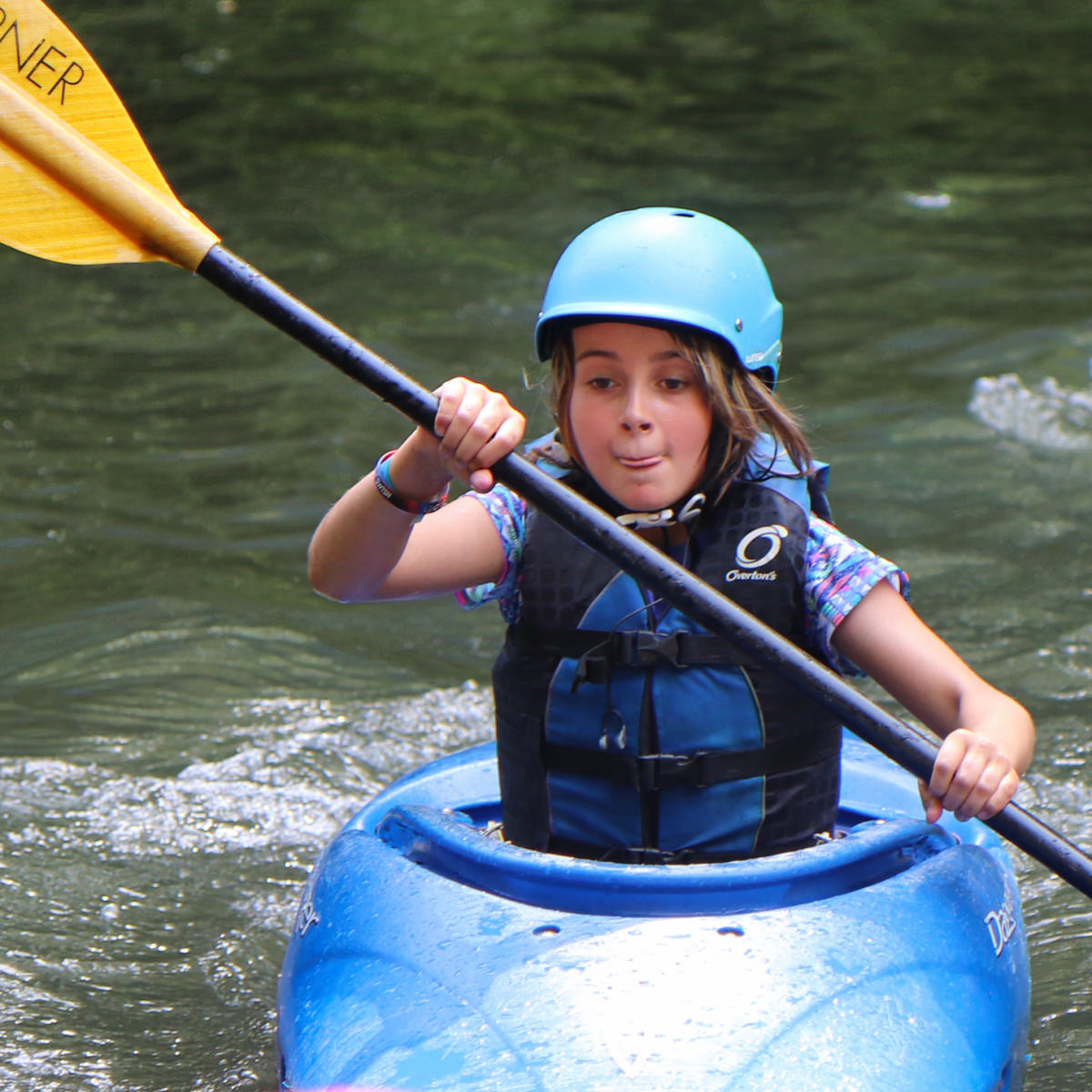 summer camp kayaking girl