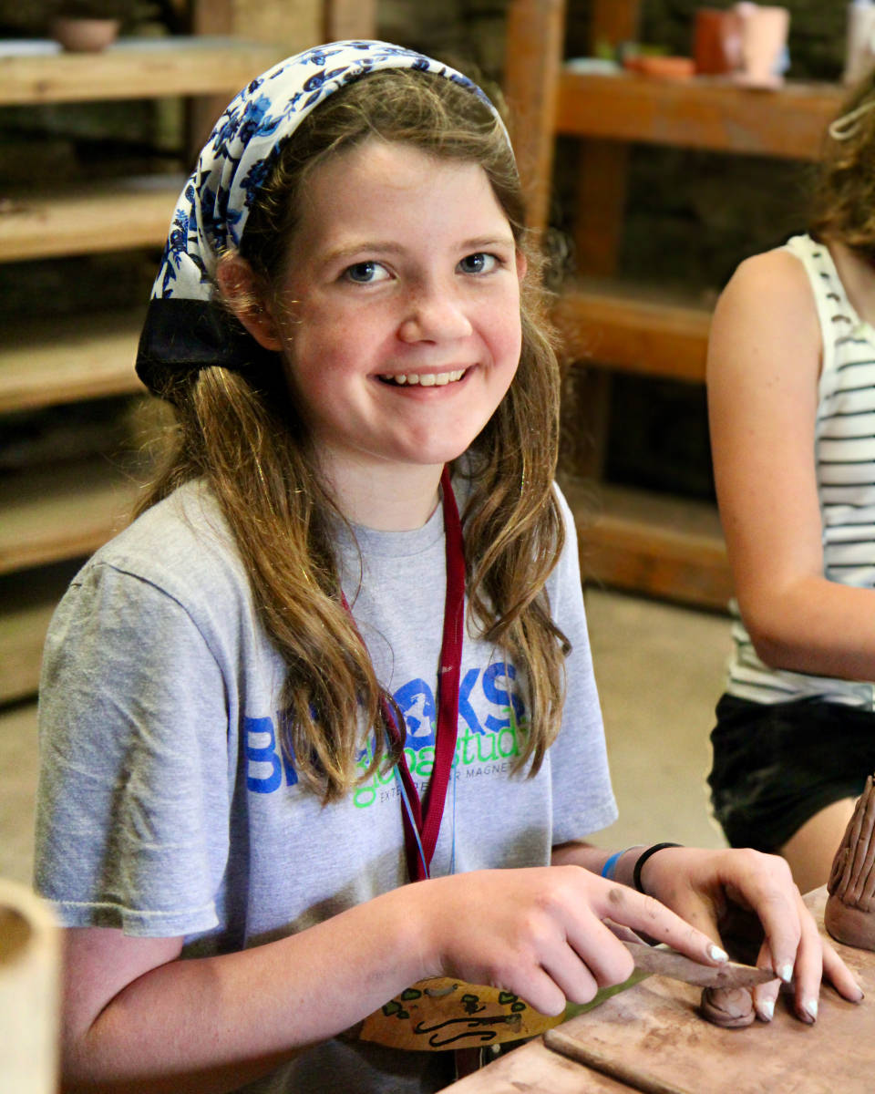 summer camp pottery girl