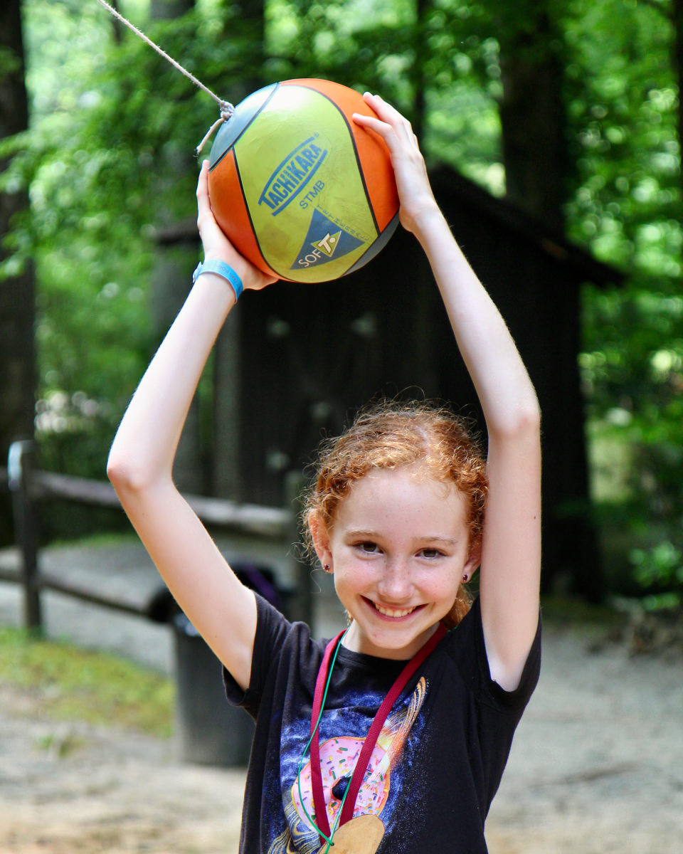 camp girl tetherball player